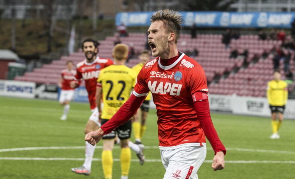 Ludvig Langrekken trodde på seier da han sørget for 2-1. Dessverre ble det poengdeling.