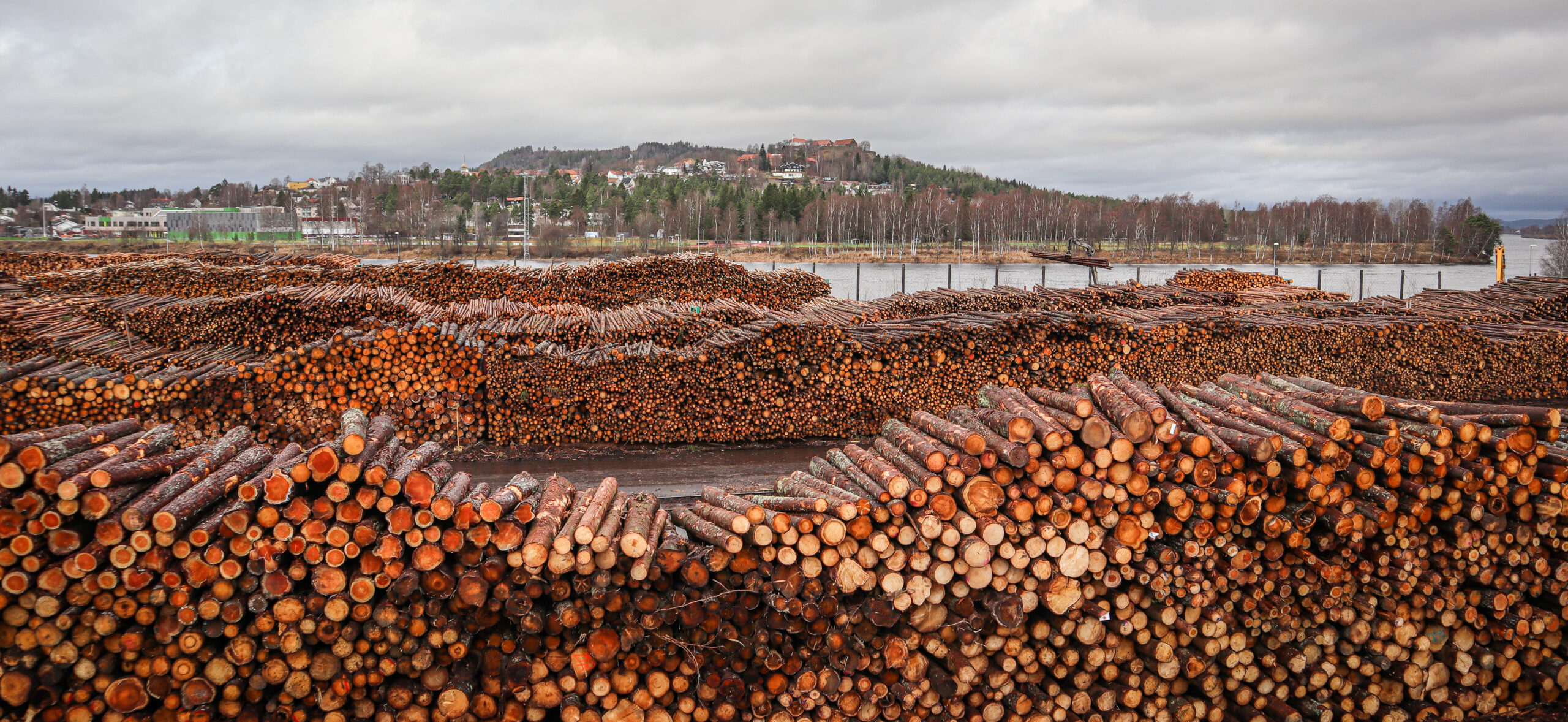 På Norsenga i Kongsvinger har BaneNor gjort tiltak for å øke lagringskapasiteten på tømmer.
