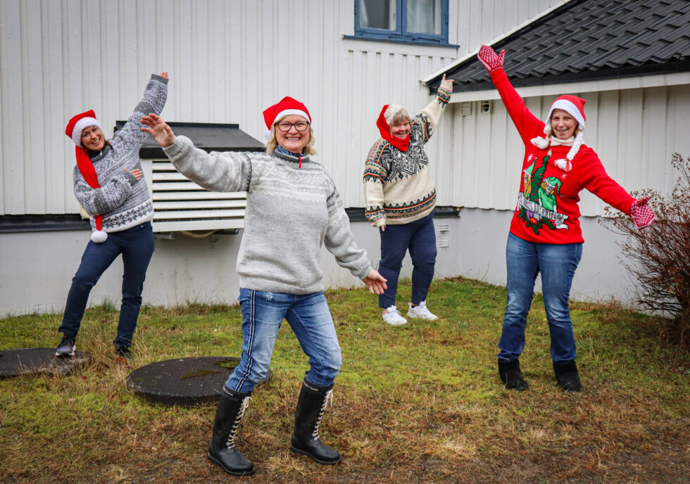 Kine Johnsrud (f.v.), Ellen Karlsson, Heidi Myrvold og Else Marie G.Nilsson arrangerer julemarked på samfunnshuset på Austmarka lørdag 5. desember.