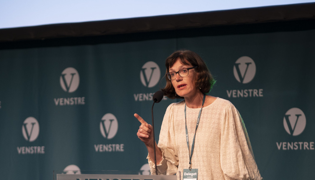 Inger Noer, her avbildet under Venstres landsturemøte, hvor hun ble direktevalgt landsstyremedlem