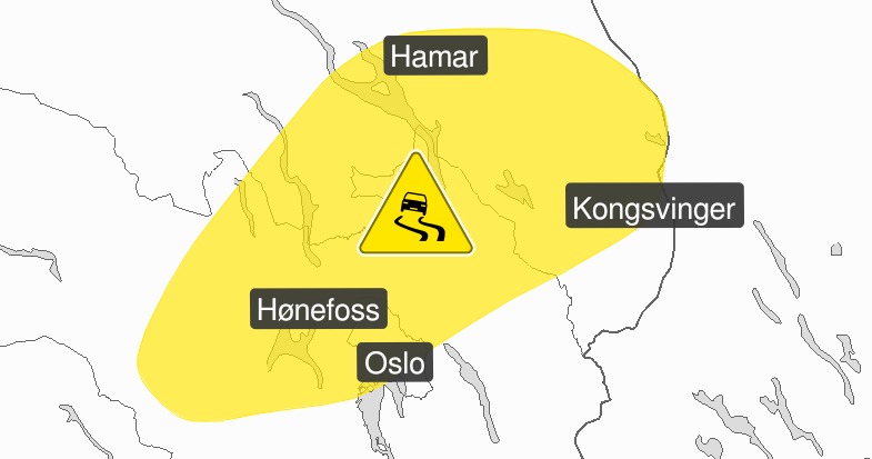 Det er ikke snakk om store nedbørsmengder, men det er nok til at det kan bli svært utfordrende forhold for alle som skal bevege seg utendørs. Underkjølt regn er ikke til å spøke med.