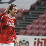 Sebastian Fjose Berg (t.v.) gratuleres av Martin Tangen Vinjor etter sin scoring.