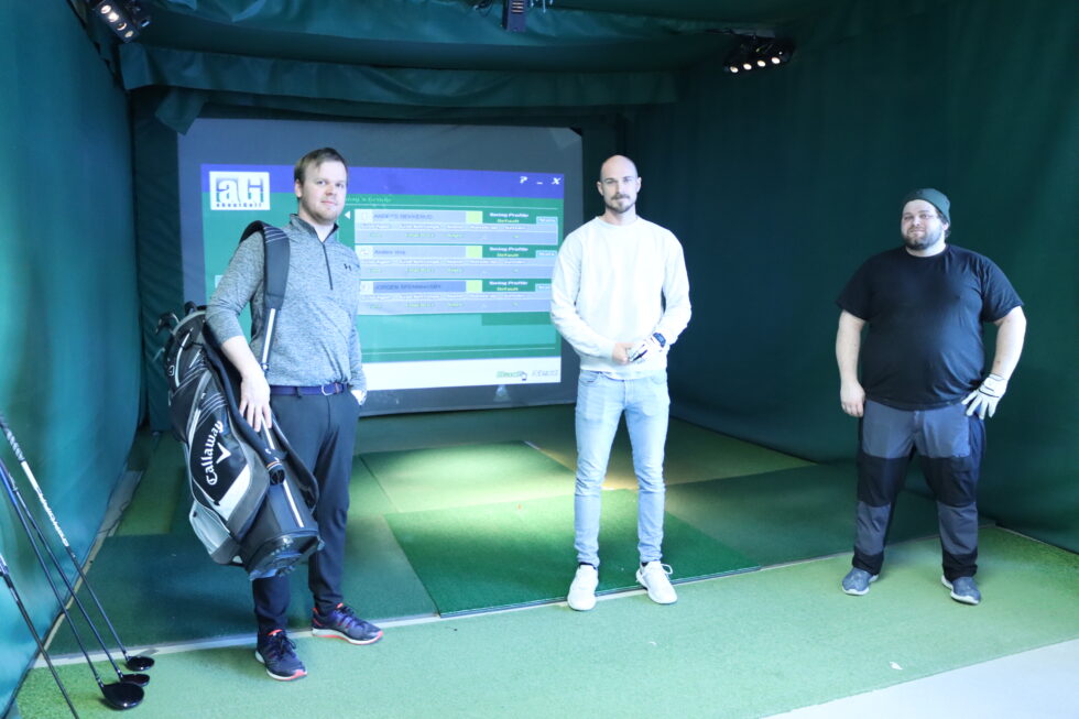 Anders Støp (t.v.), Anders Bekkerud og Jørgen Spenningsby er blant de som bruker Golfer'n i vintersesongen.