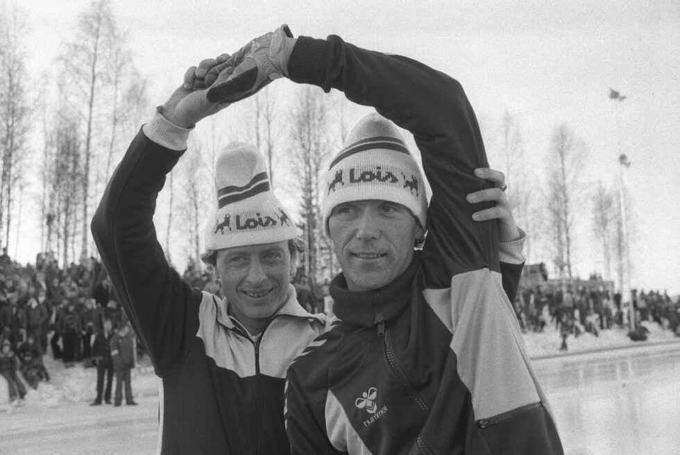 Ole Hermann Sørli var svingdommer under NM på skøyter i 1981. Her har han på seg NM-lua som også daværende prins Haakon Magnus fikk.
