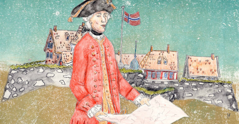 Slik ser vi for oss at Johan Ludvix Maximilian de Biellart kan ha sett ut da han kom til Kongsvinger som Major i 1764.
