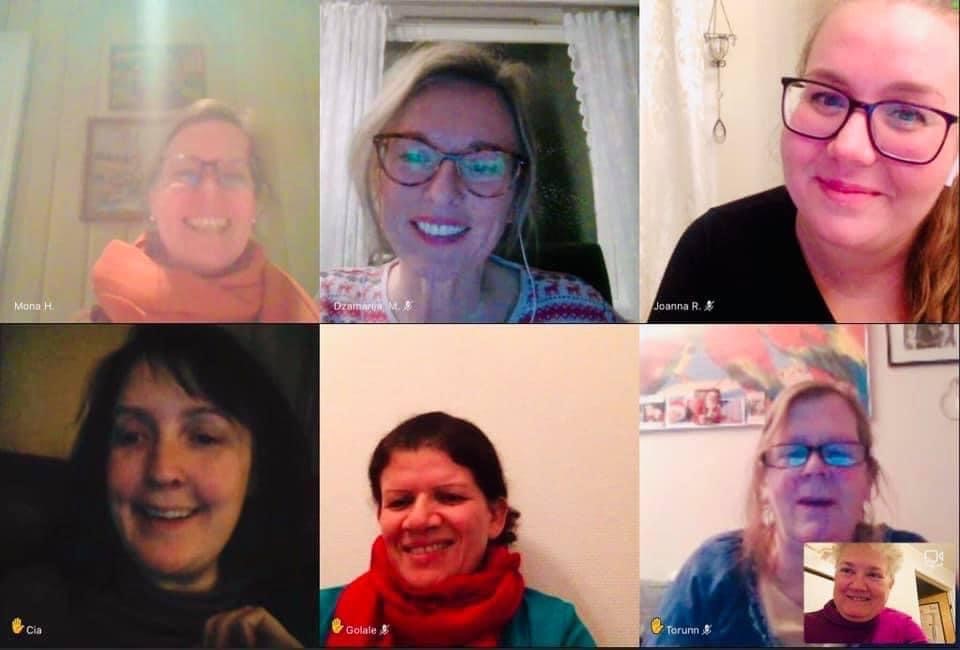 Komitémedlemmene Mona Holm, Iran Morvati, Torunn Arnesen, Minja Tea Dzjamaria, Venkah Gjermundsen og Joanna Randmæl-Warpe har planlagt til en digital markering - digitalt.