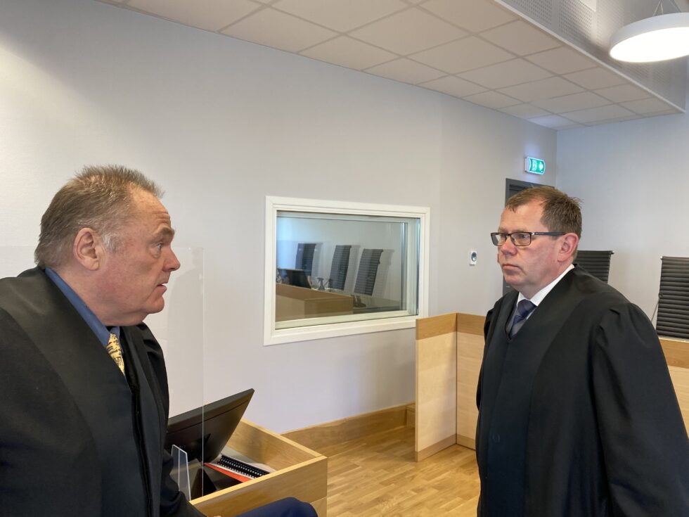 Statsadvokat Thorbjørn Klundseter (t.h.) aktorerer den alvorlige voldtektssaken som føres i Romerike og Glåmdal tingrett i dag. Advokat Arve Leiro Baastad bistår den fornærmede Kongsvinger-kvinnen.