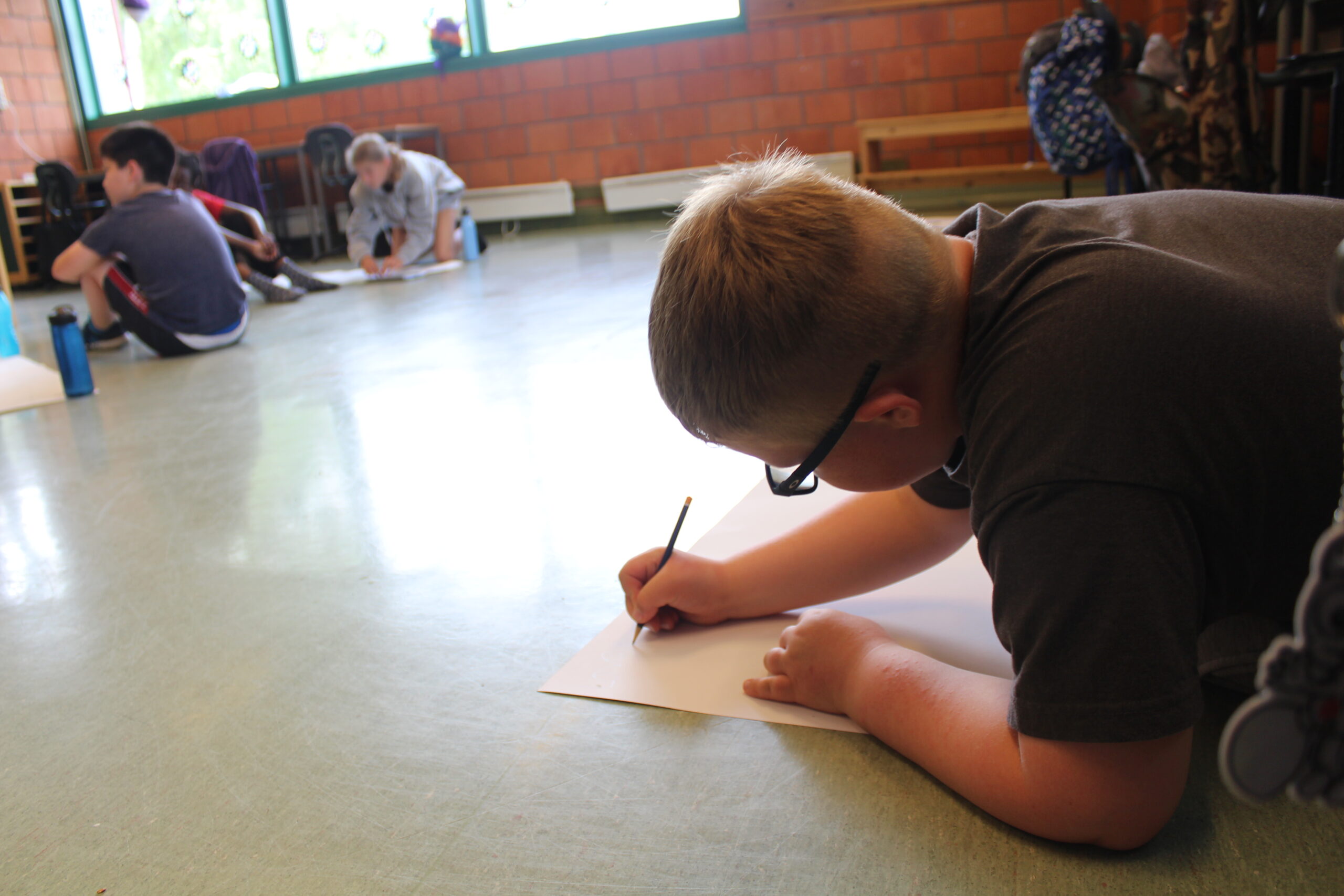 Marcus Grøtting-Hansen (11) var en av elevene som jobbet iherdig med forberedelsene til markeringen.