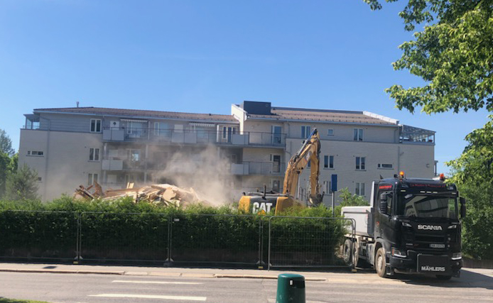 Storgata 35 er nå revet, og vil bli erstattet med leiligheter.