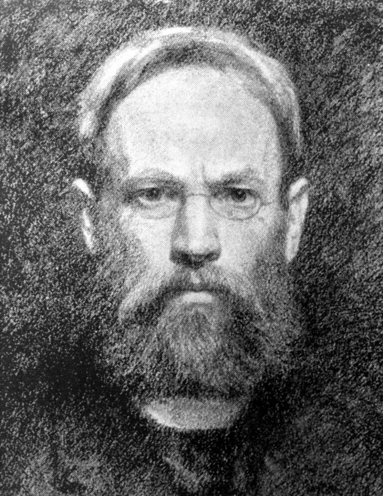 Maleren Erik Werenskiold , selvportrett. 1855 - 1938.