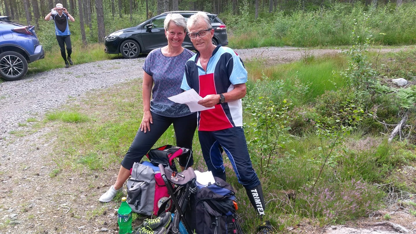 Tor og kona Mette er begge ivrige innen orientering
