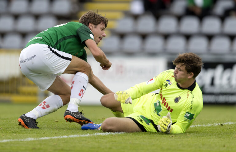 August Strömberg er KILs nye keeper. Her er han på trening med sine nye lagkamerater.