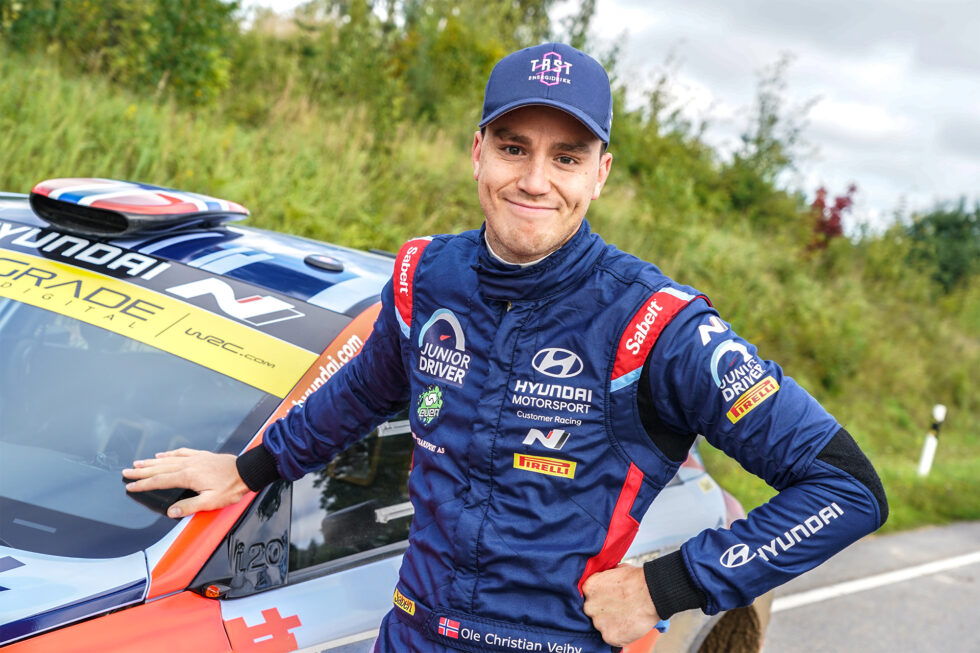 Ole Christian Veiby sikret seg NM-sølv etter å ha vunnet rally Hedemarken.