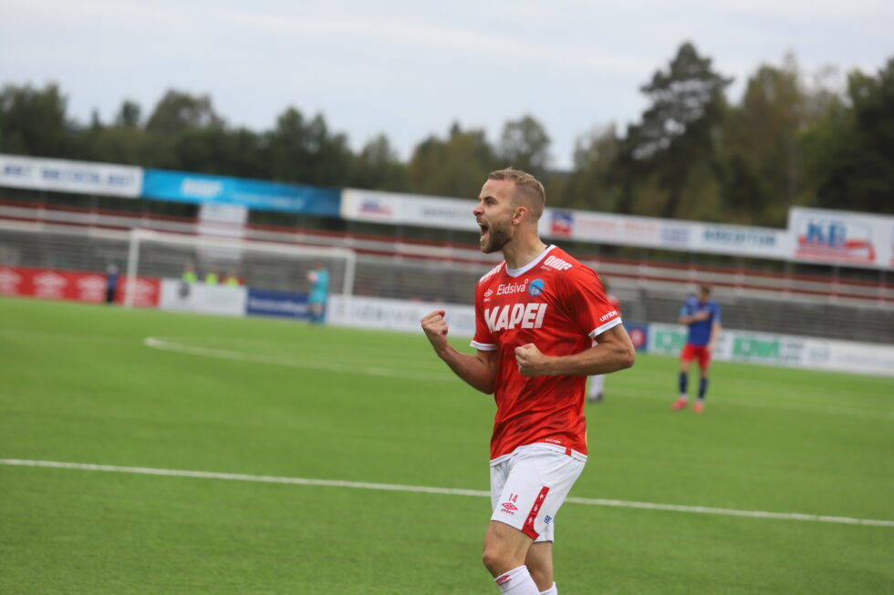 Brage Berg Pedersen scoret ett mål og spilte en god kamp.