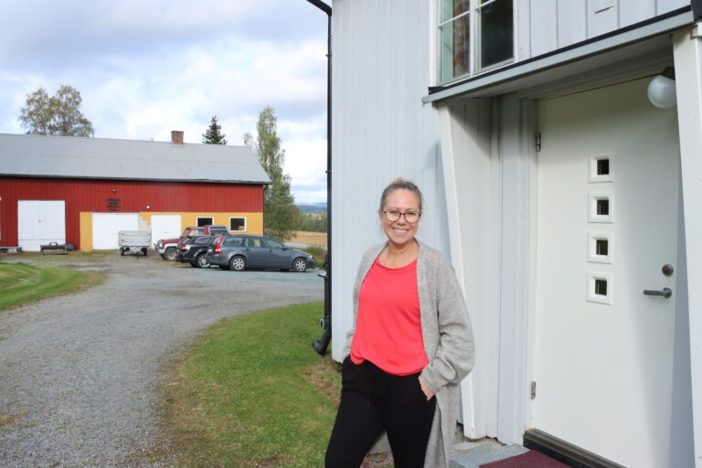 Christina Bjørkli kom flyttende denne uken, og trives allerede.