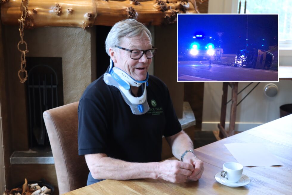 Max Ivan Lindkjølen landet på taket i den beryktede rundkjøringen på E16. Det endte med brudd i to nakkevirvler.