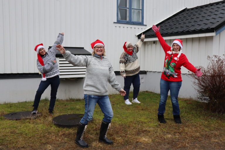 Kine Johnsrud, Ellen Karlson, Heidi Myrvold og Else-Mari Gusterudmoen Nilsen arrangerer julemarked på Austmarka lørdag 11. desember