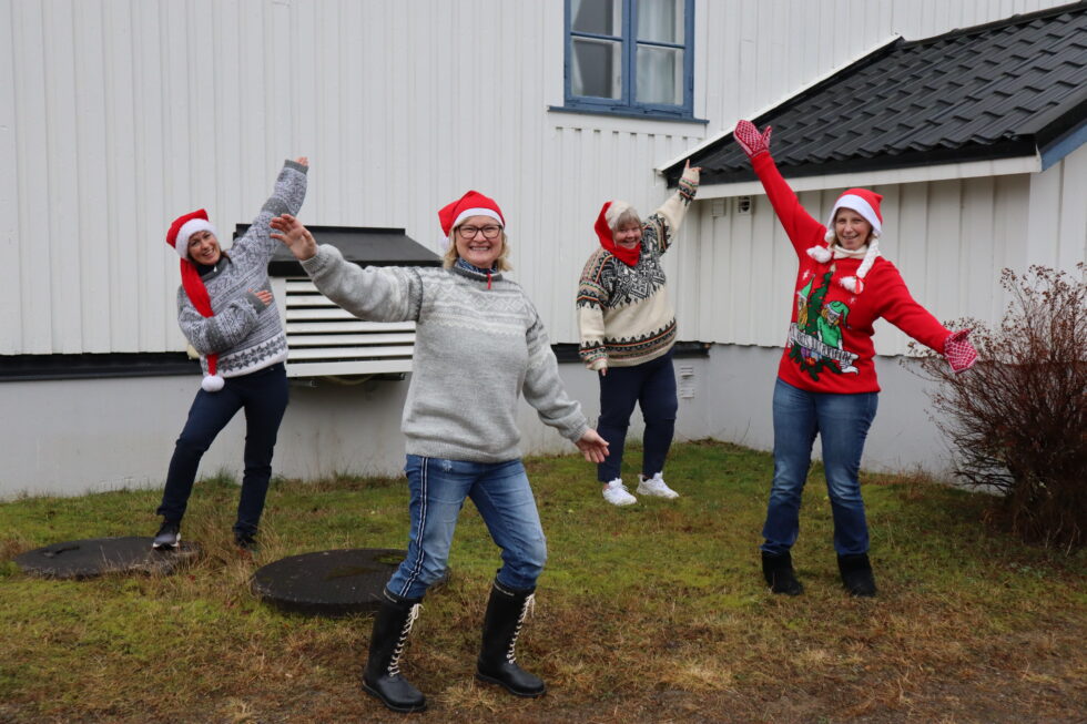Kine Johnsrud, Ellen Karlson, Heidi Myrvold og Else-Mari Gusterudmoen Nilsen arrangerer julemarked på Austmarka lørdag 11. desember