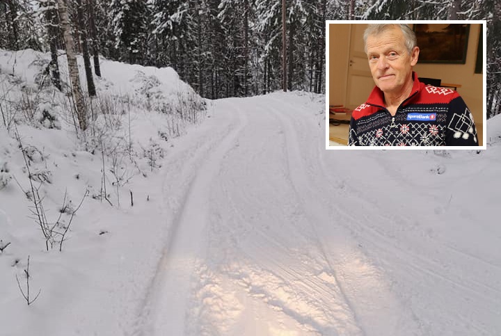 I løpet av kvelden eller natta har noen kjørt en større bil inn i lysløypa ved Tussevangen.