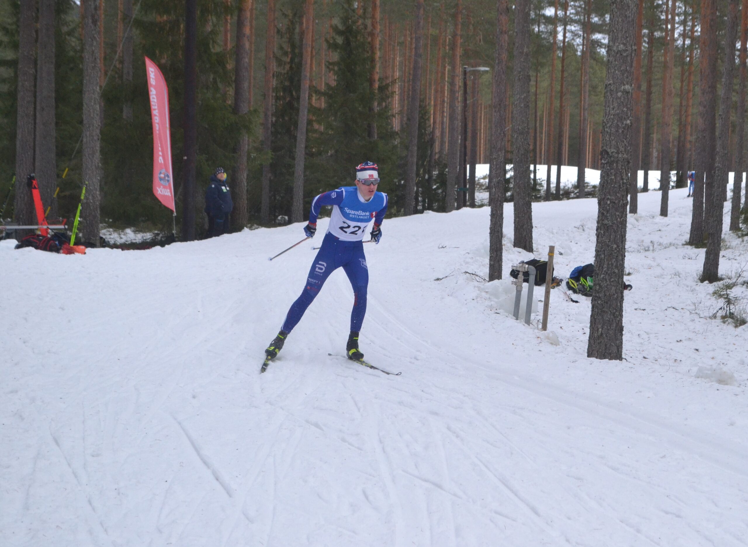 Kristian Øye Aasum: Kristian Øye Aasum i fint driv på sin 10 km. Han ble til slutt nummer fem i 18-års klassen.