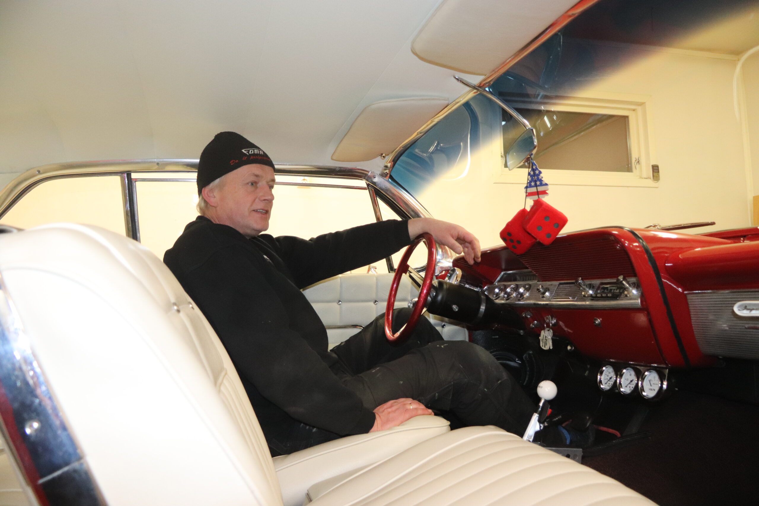 Gjermund Stenerud skal cruise i denne, og her ser det ut som det skal. Fagfolk vil likevel se et par tegn på at maskineriet i Forden er et par hakk kvassere enn den ble levert med fra fabrikken.