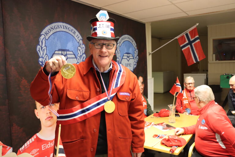 Leif Erling Arnesen var mest dresset opp av alle for anledningen. Kun gull var godt nok før start, men bronse var også godkjent ved målgang.