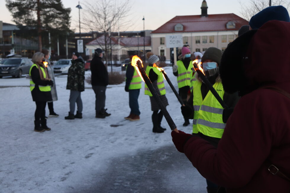 Flammende engasjement for elektrisitetprisen i Kongsvinger tidligere i vinter.