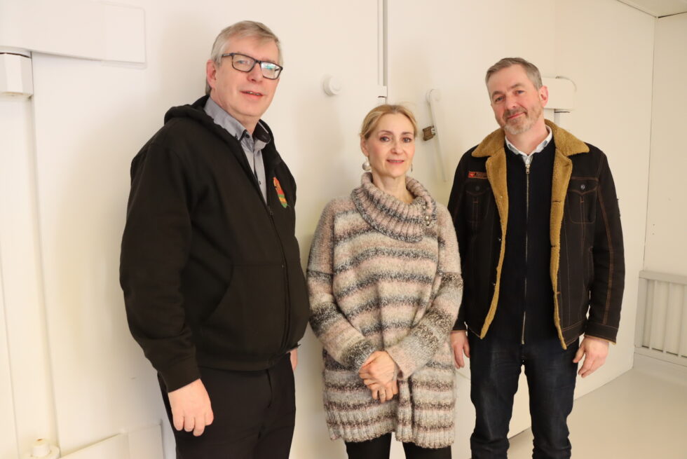 Øivind Roos og Even Finsrud har denne uken besøk av ukrainske Elena Abessinova.