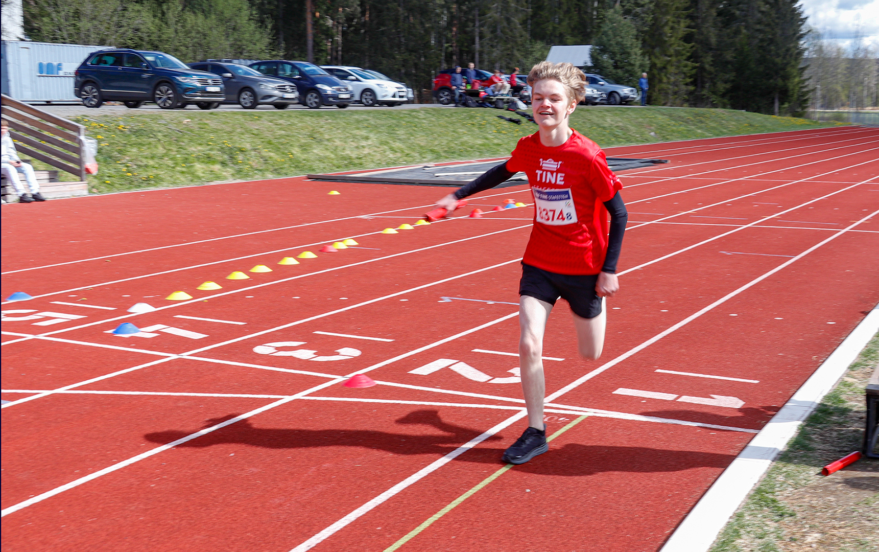 Pontus Lindberg, Austmarka 9. trinn går i mål.