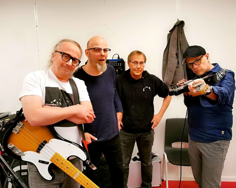 Heart of Mary ano 16. mai 2022: Bassist Levi Henriksen, gjestevokalist Kjetil Foseid, Trommeslager Kai Olav Tønnesen og gitarist Anders Bøhnsdalen.