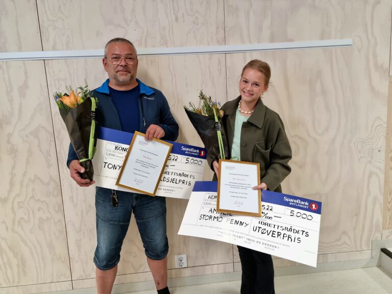 Tony Børrud og Amalie Stormo Fenny er årets ildsjel og utøver.
