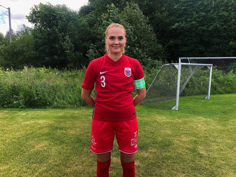 Marthe Taugbøl var med på landskampen mellom Eidskog og Eda forrige helg, men er ellers vant til større areaer i USA.