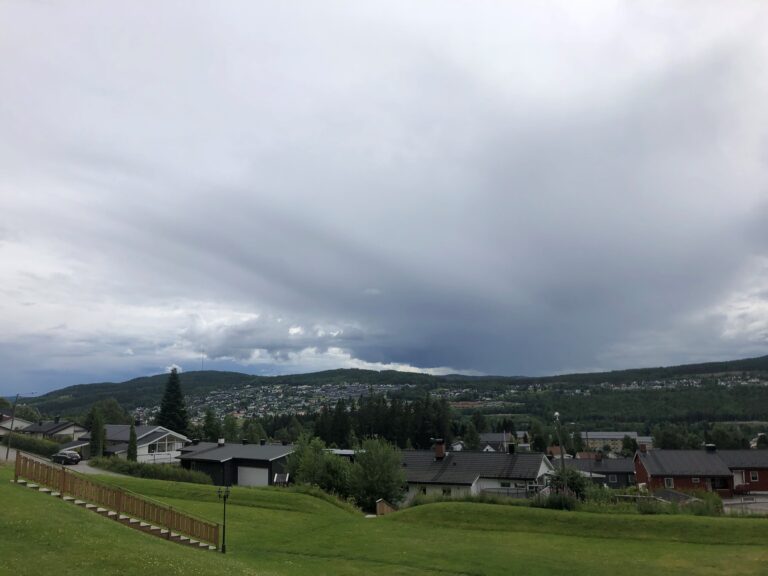 Sola er ikke mye å se om dagen i Kongsvinger.