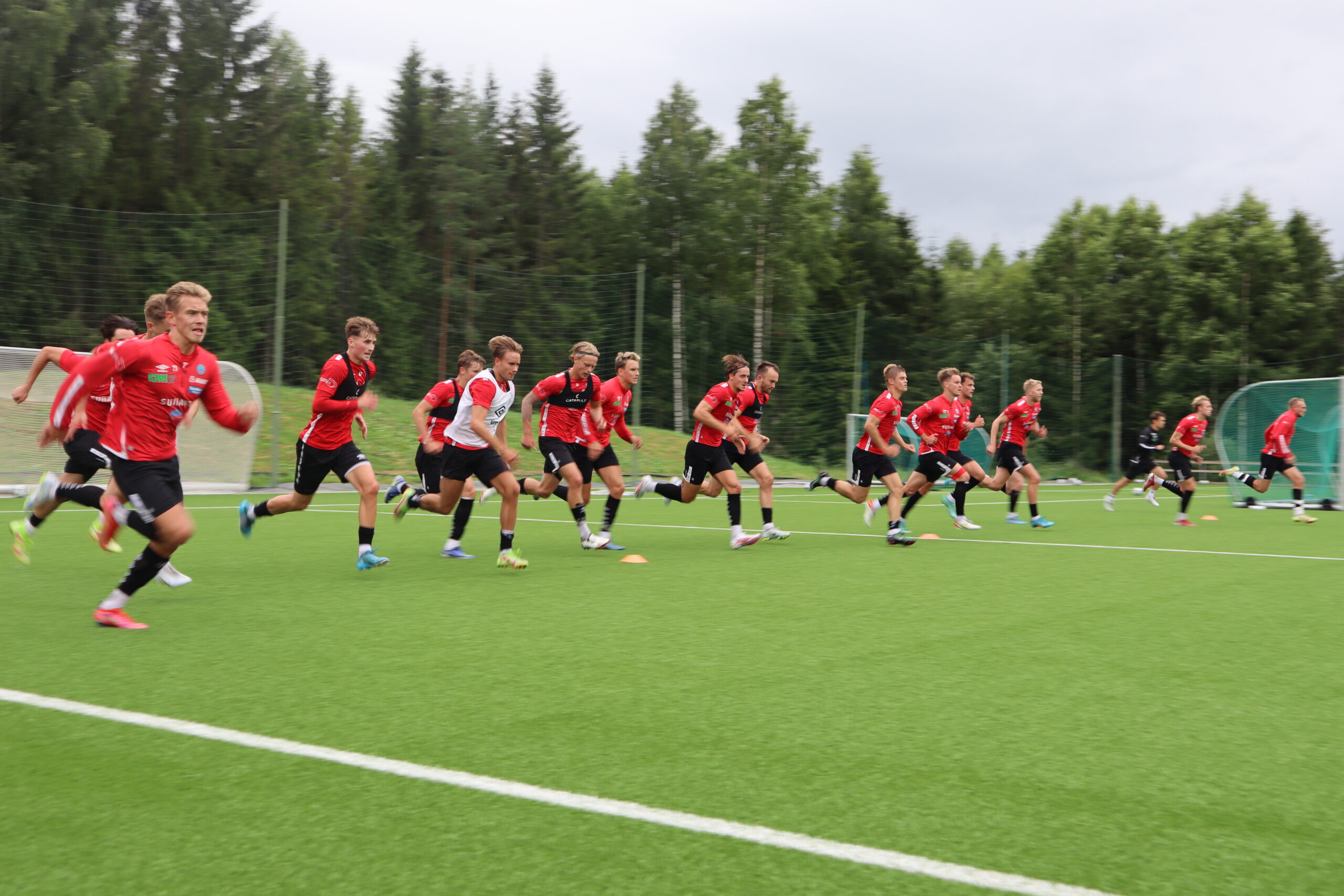 Fredagstreningen ble avsluttet med intervaller.