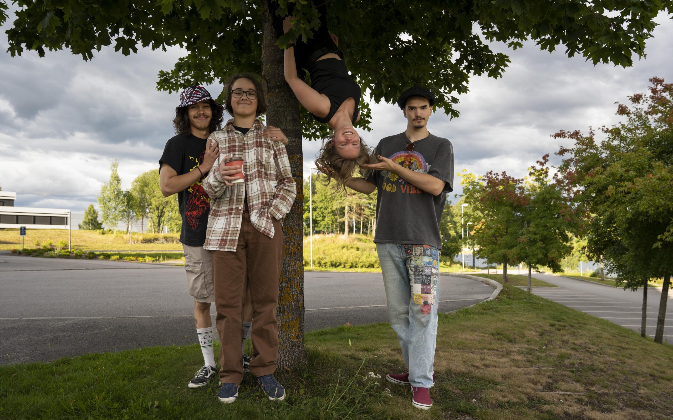 Bandet, The Meetups, sier de var sånn passe nervøse før konserten startet, men at de koste seg.