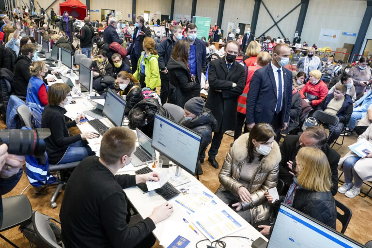 Flyktningmottak for ukrainske flyktninger Litauen.