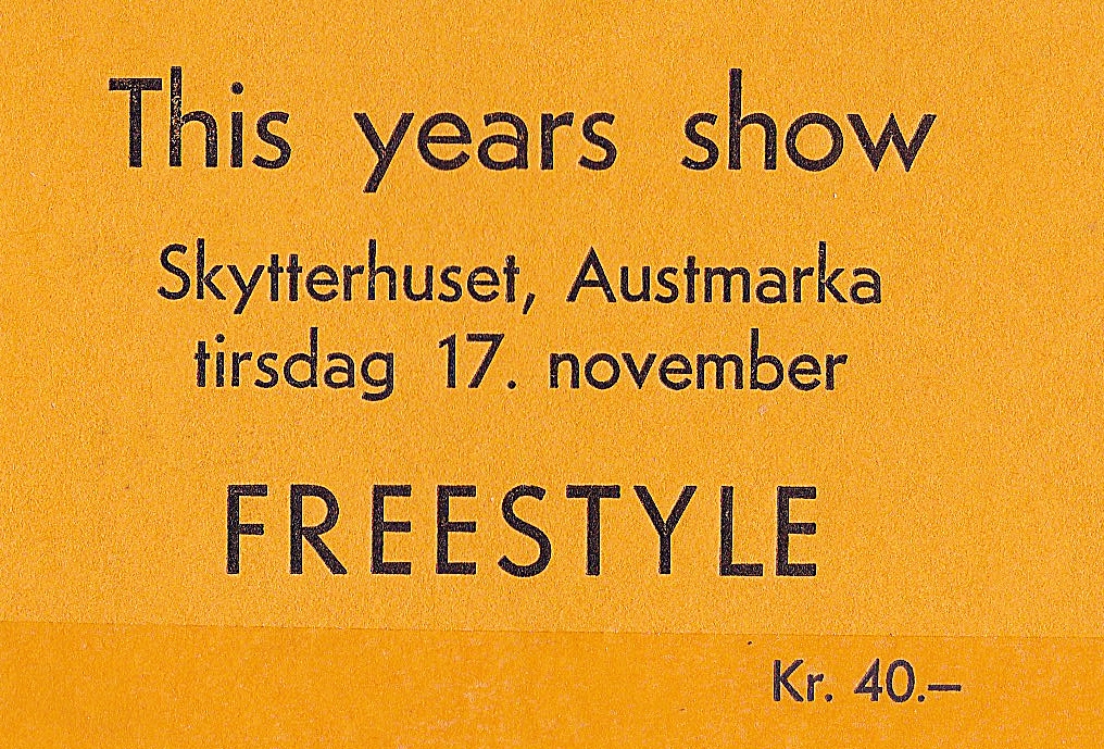 Årets første snøfall førte til at idrettslaget ble sittende igjen med de fleste av billettene til Freestyle-konserten i 1981.