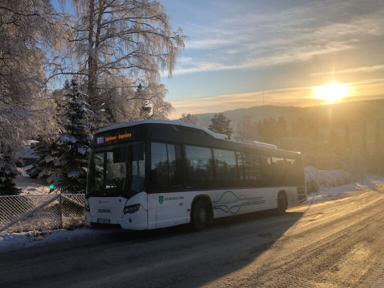 Bussen ble stående igjen her i Dr. Gundahls veg.