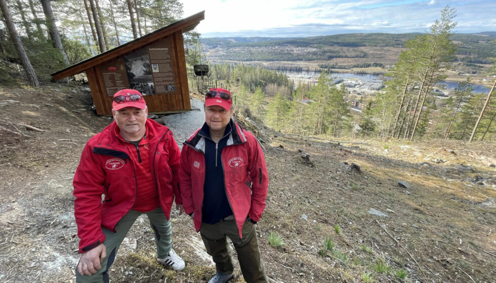 Cato Heiberg (t.v.) og Odd Uno Johansen er to av karene i Vinger Hopp & Bayer som har sørget for at Kongsvinger har fått et nytt turmål.