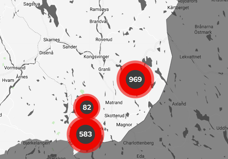 Mange opplevde strømbrudd i Kongsvinger og Eidskog torsdag ettermiddag.