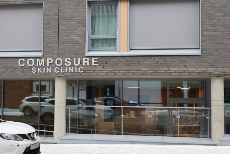 Utsiden av det nye lokalet til Composure skin clinic