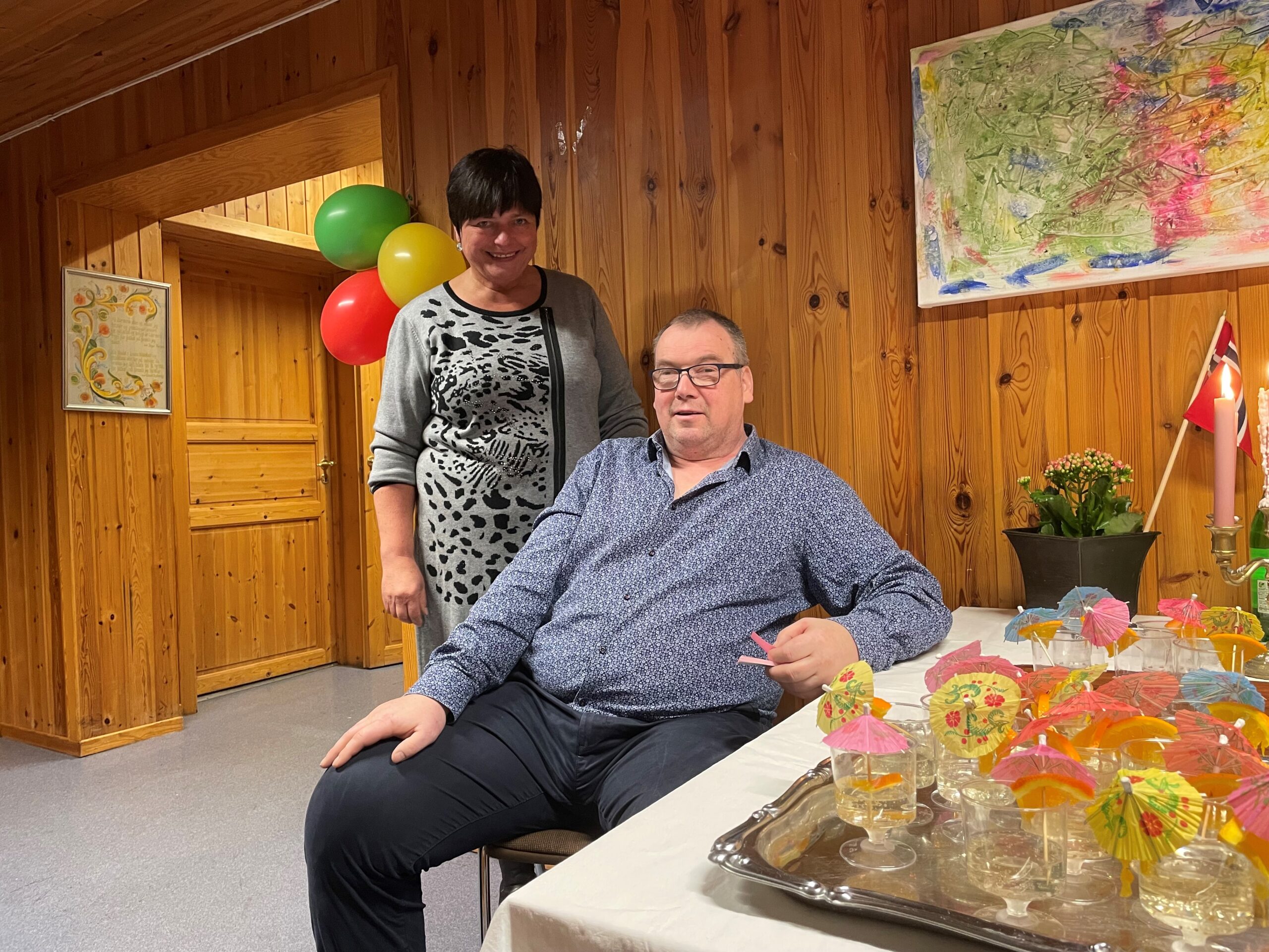 Hilde Onsrud og Odd Inge Vestby fikset velkomsdrinken.