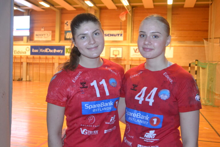 Leah Legreid Nordnes (t.v.) var tilbake fra skade og banens beste Mali Haldorsson er fornøyd med å ha inntatt andreplass i serien.