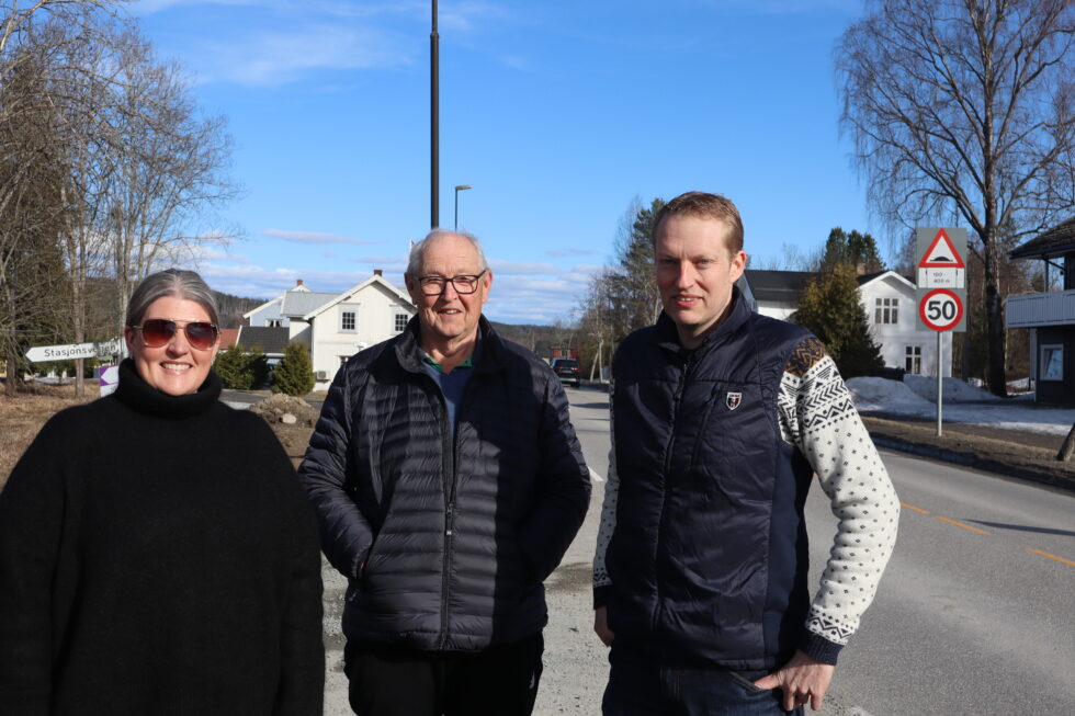 Aldri for tidlig å planlegge til jul mener May Nordseth, Svein Finnseter og Christian Sternberg fra Roverud velforening.