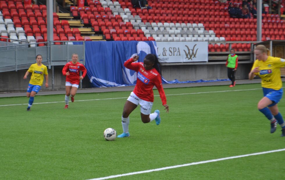 Marie-Claire Hirwa Sebazungo noterte seg for sesongens første scoring mot KFUM, lørdag.