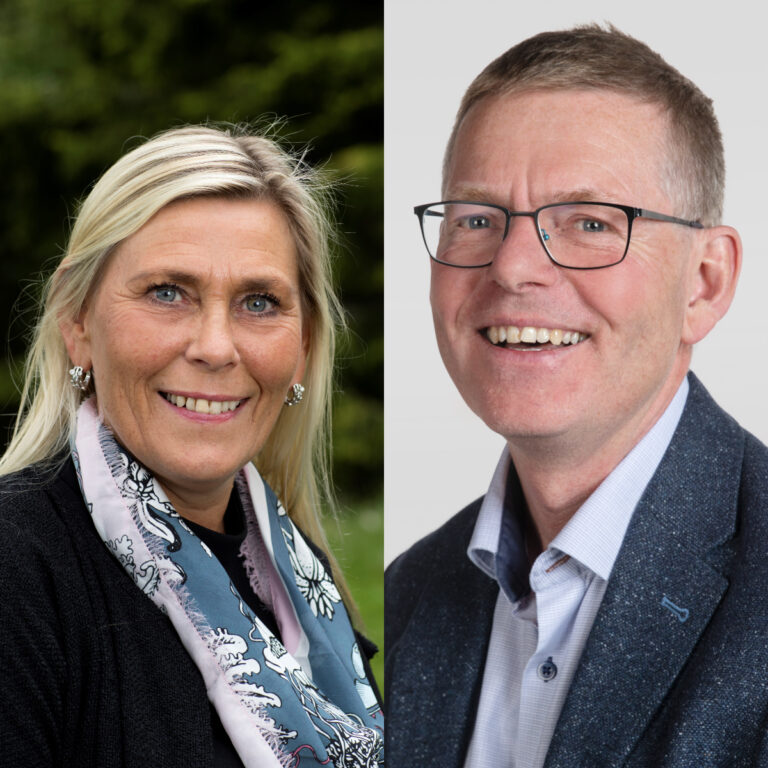 LO-sekretær Kristin Sæther og regiondirektør i NHO Innlandet Jon Kristiansen