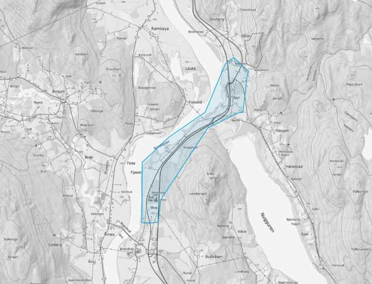 Området hvor det var kokevarsel på vannet forrige uke.