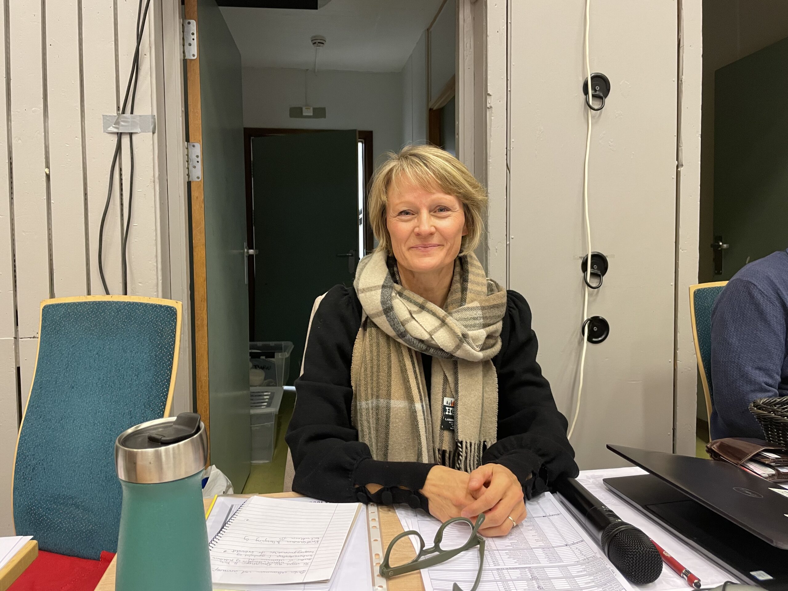 Leder i KIL turn, Gry H&oslash;gberg, ble en travel, men blid styreleder under kretsmesterskapet.