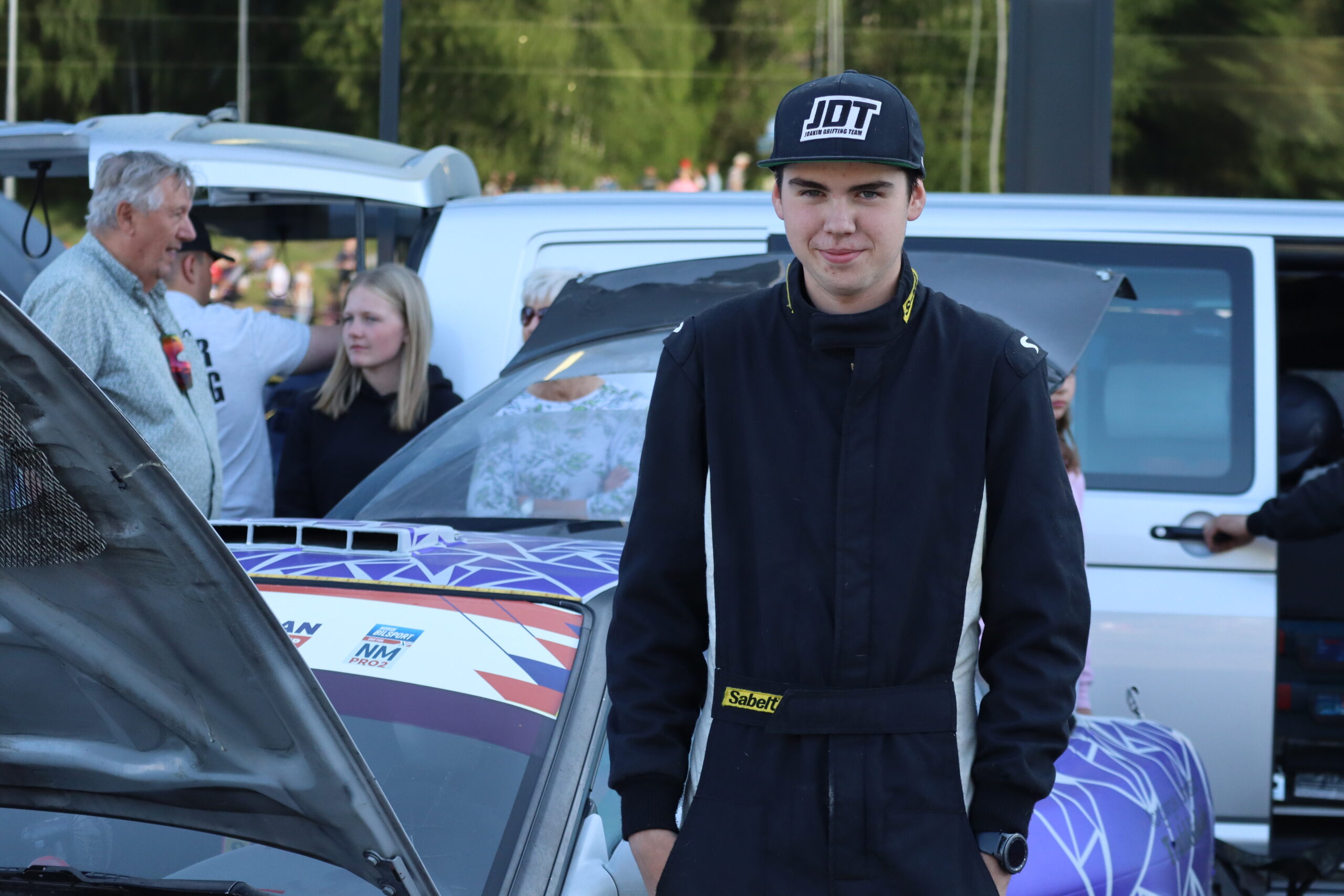Kasper Eidsmo Sand var en av sjåførene under torsdagens drifting.