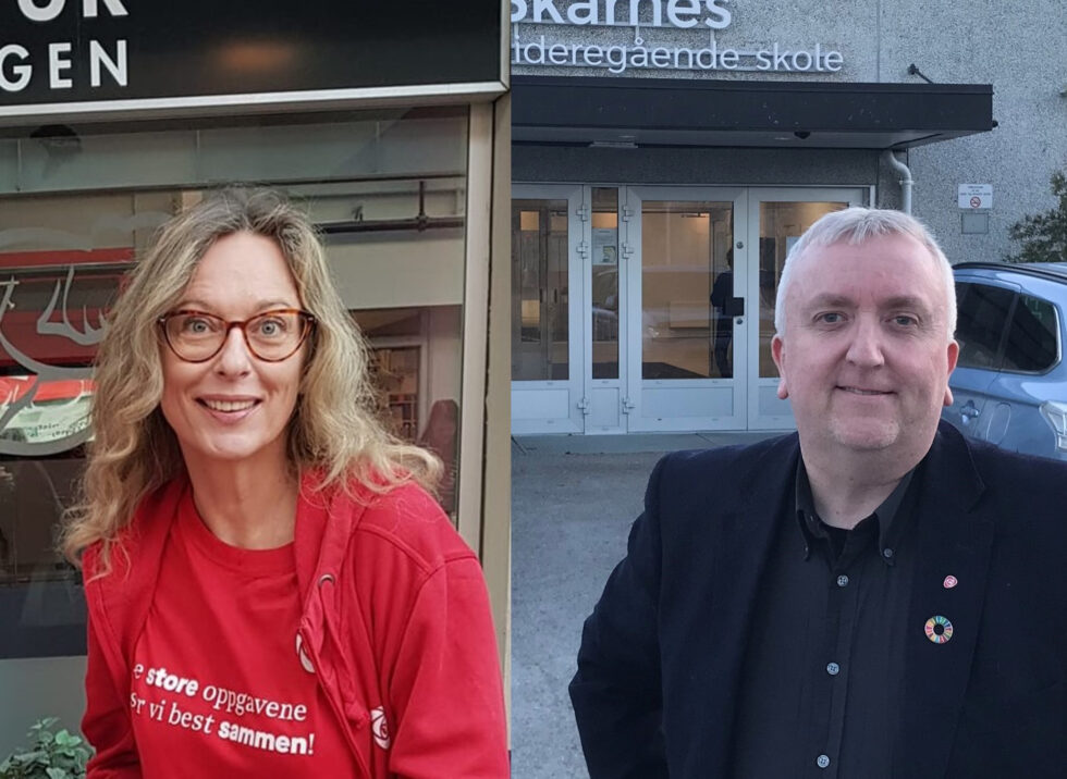 KRITISERER HØYRE: - På område etter område står Høyre for kutt, nedleggelser og avviklinger der Arbeiderpartiet står for vekst, utvikling og nye muligheter, sier fylkestingsrepresentant Bjørn Jarle Røberg-Larsen og fylkestingskandidat Minja Tea Dzamarija fra Arbeiderpartiet.